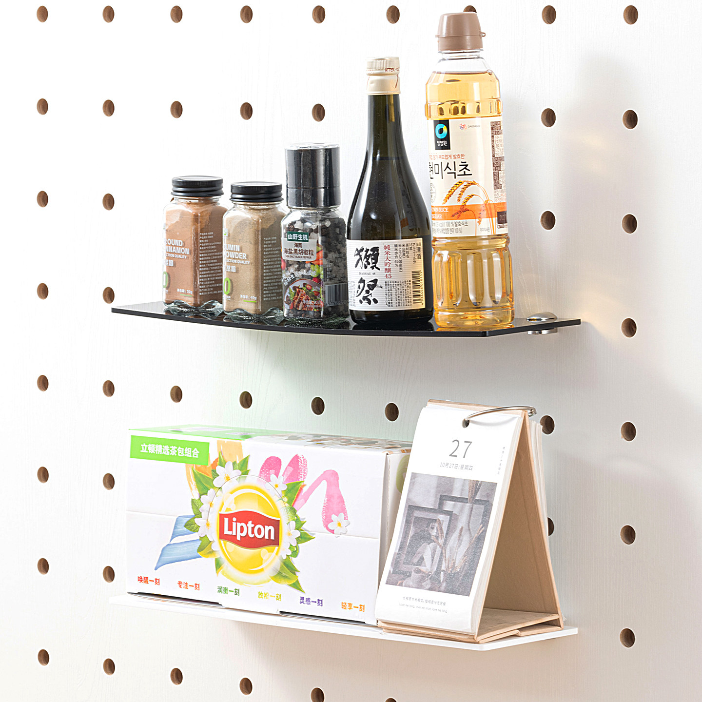 Carpenter's uncle 15mm hole board accessories acrylic unobstructed display layer round hole storage flat board