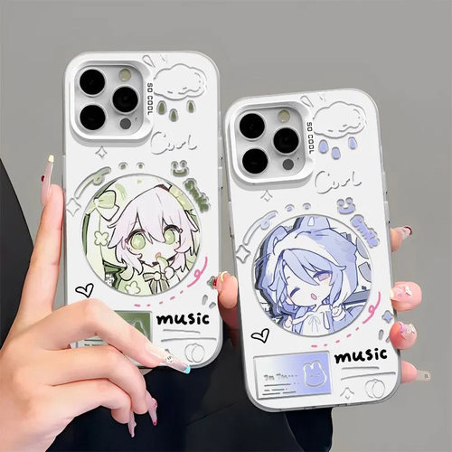 适用苹果17手机壳iPhone15原神14pro镭射彩银13/12mini散兵魈16纳西妲x/xs可莉xr枫原万叶MAX6/7/8PLUS套se4 - 图0