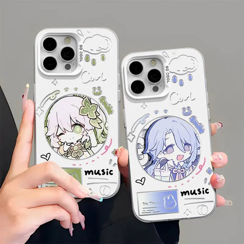 适用苹果17手机壳iPhone15原神14pro镭射彩银13/12mini散兵魈16纳西妲x/xs可莉xr枫原万叶MAX6/7/8PLUS套se4 - 图3