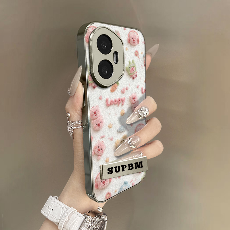 露比海狸适用于荣耀400手机壳300新款200卡通100pro网红90gt可爱80女高级70支架60全包POWER防摔小羊皮保护套 - 图0