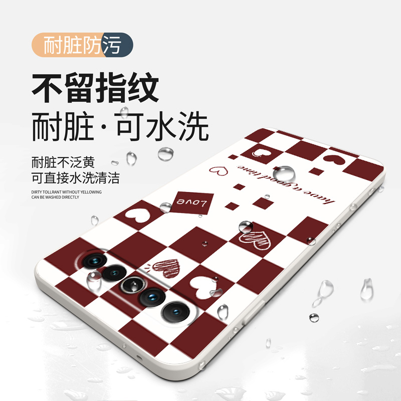 棋盘格适用魅族17手机壳MeiZu17Pro液态硅胶mz16th软壳女16thplus全包防摔16plus保护套十七por超薄十六外壳 - 图2