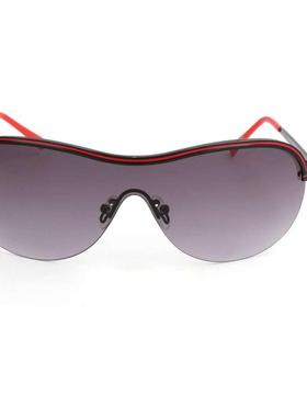 代购GUESS女士太阳镜防紫外线遮光护眼清晰视野盾形金属灰色镜片