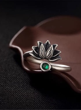 食指复古百搭开口手工老银匠