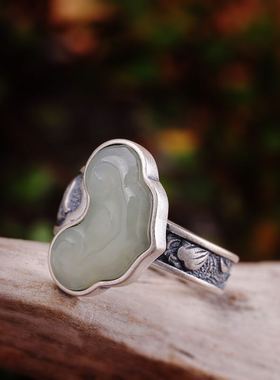 如意夸张三生三世老银匠开口戒指