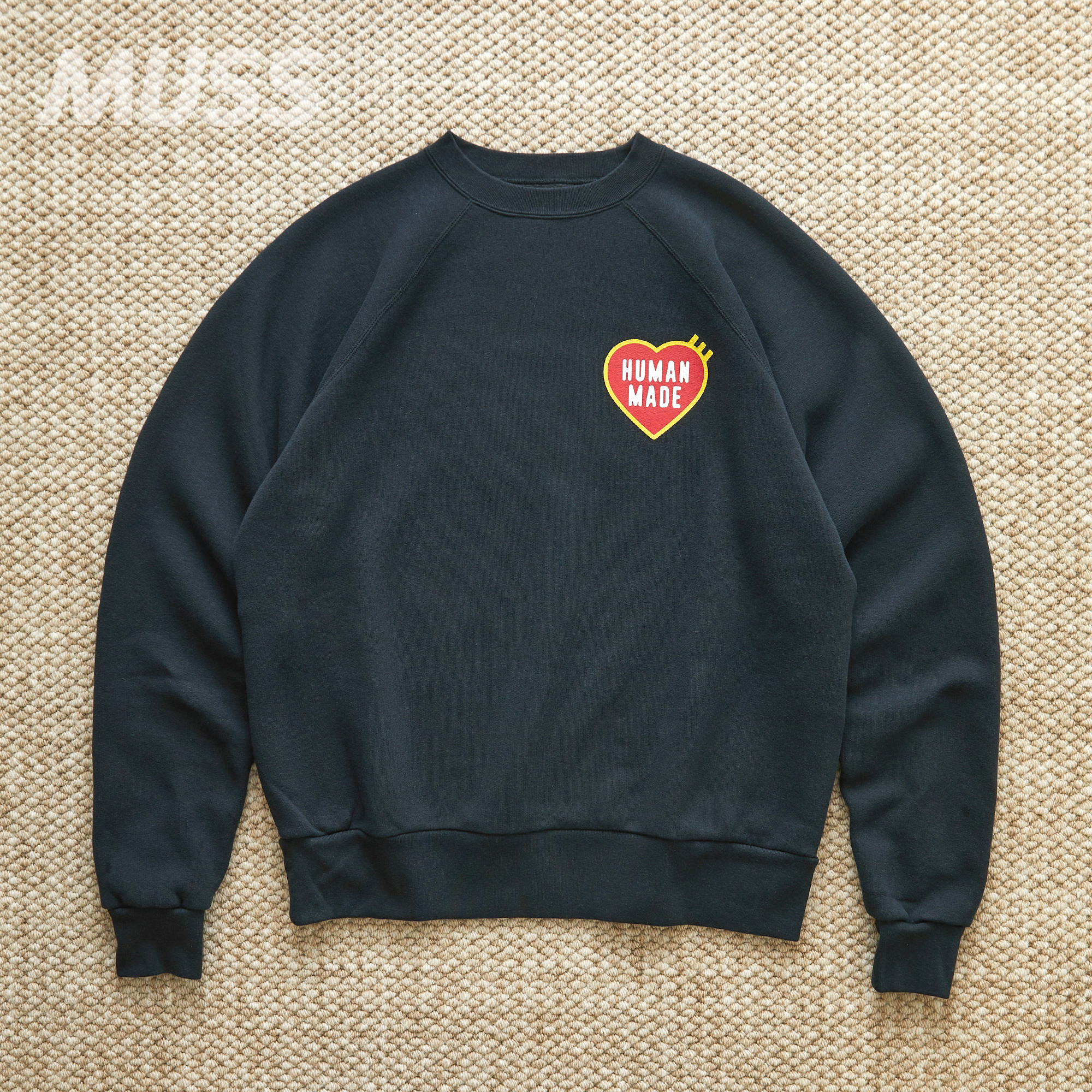 现货 HUMAN MADE SWEATSHIRT日本制爱心字母印花休闲圆领卫衣24SS - 图2