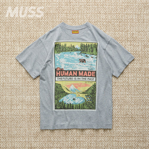 现货 HUMAN MADE GRAPHIC T-SHIRT 绘画海报印花休闲短袖T恤 25SS - 图0