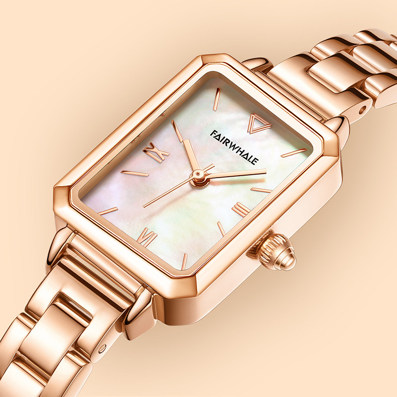 【七夕专属】马克华菲女方形小绿女表 马克华菲手表国产腕表