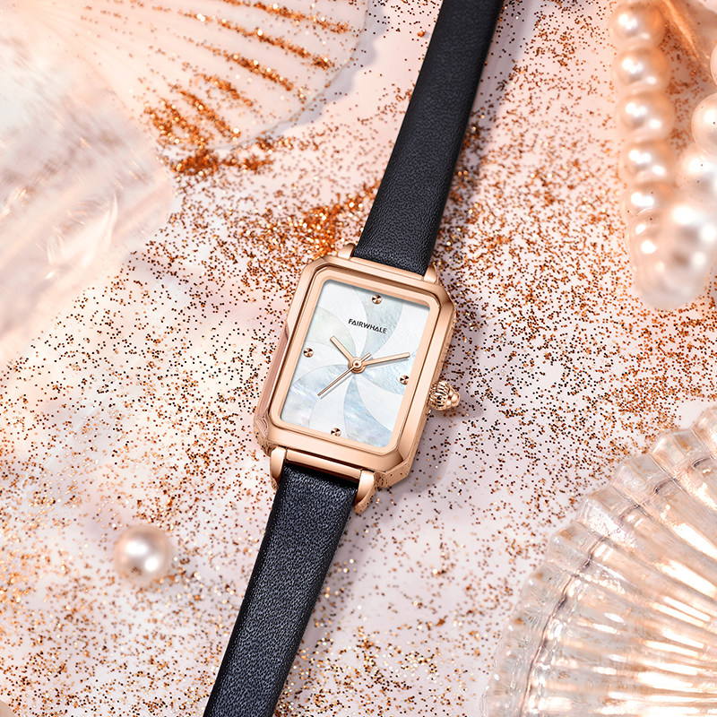 马克华菲新款复古简约小方绿表手表 马克华菲手表国产腕表