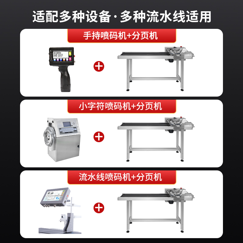 旌元全自动分页机喷码机流水线包装袋纸盒编织袋可调速变频分页机-图2