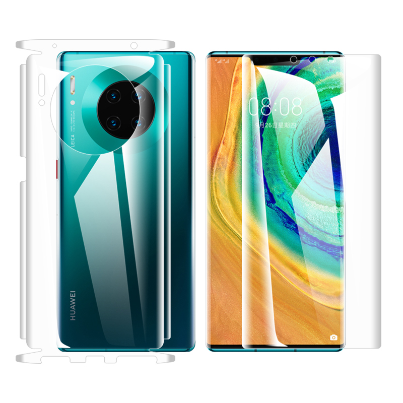 适用华为mate30pro水凝膜P40pro+曲面全屏覆盖mete20全包边后E高清rs保时捷10记忆防摔por钢化软背5g手机贴膜 - 图3