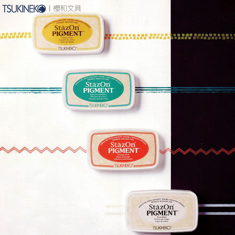 日本Tsukineko/月猫猪猪印台速干型彩色印泥手帐油性橡皮章印色细节展示印台特殊材质塑料相片皮革玻璃用,淘宝优惠券,粉丝福利购,淘宝优惠卷