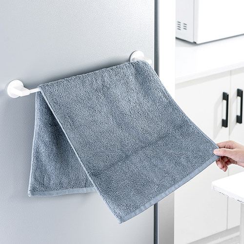 asvel 免打孔磁吸珐琅板冰箱侧面杂物收纳筐口罩卷纸保鲜膜置物架 - 图2