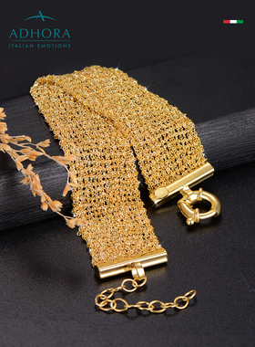 ADHORA【七夕礼物】意大利S925银编织围巾手链时尚大气欧美手链