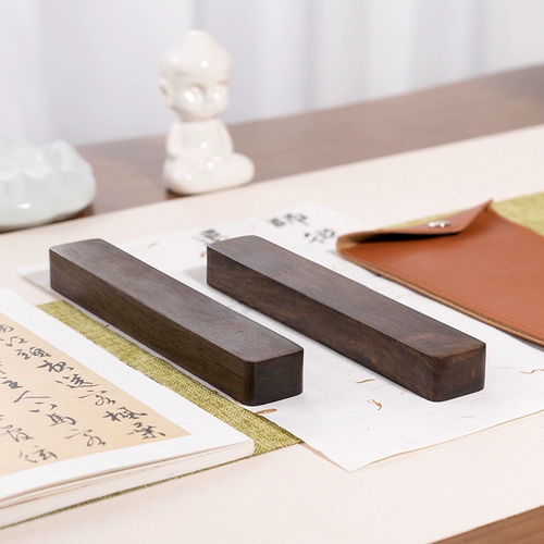 善琏湖笔 Фусанг бумажный вес, сандаловый дерево Зигуанг, черный циклон, украшения для бумаги с твердым древесиной, каллиграфия, творческая книга, учеба, четыре сокровища, стриптизму, артефакт, кисть, специальное войло для начинающих