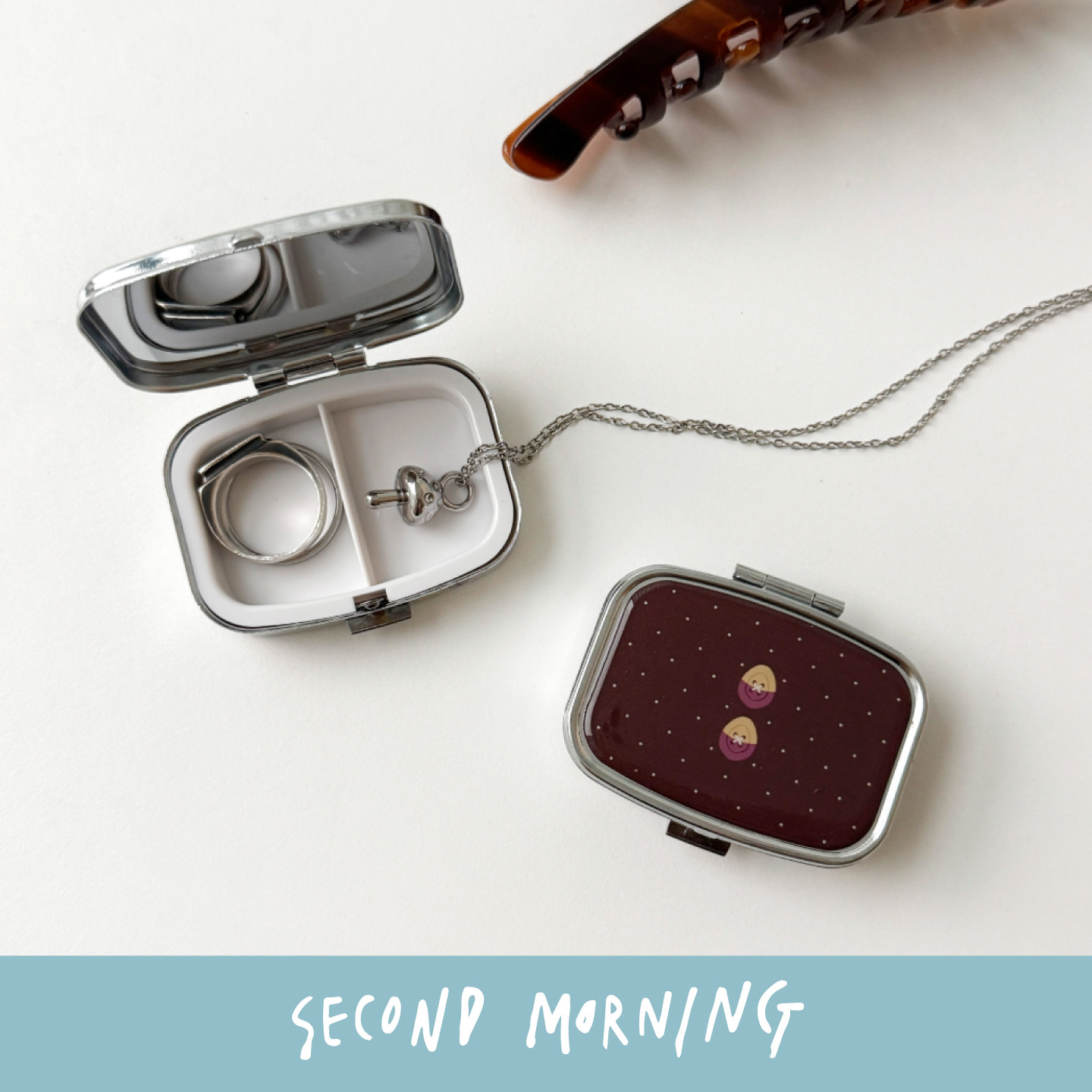 幸会潮玩 Second Morning-迷你收纳药盒铁盒便携随身携带分装收纳,淘宝优惠券,粉丝福利购,淘宝优惠卷