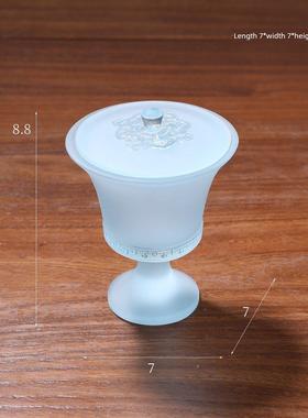 琉璃佛具套装摆件净水杯供盘花瓶香炉供灯供佛家居风水镇宅供奉