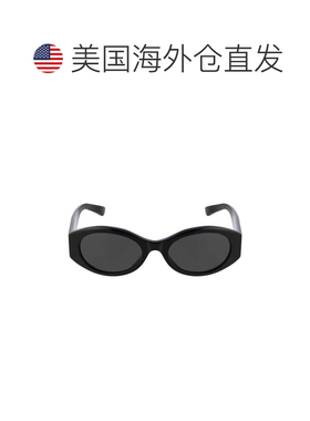 自营balenciaga黑色眼镜窄椭圆形太阳镜-灰色 美国奥莱直发