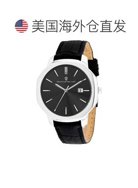 自营Christian Van Sant Men's Octavius Slim Black Round 42mm