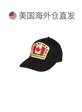 美国直邮自营dsquared2标志棉质棒球帽-黑色 美国奥莱直发