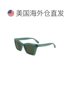 自营salvatore ferragamoFerragamo女士徽标53mm太阳镜-绿色 美国