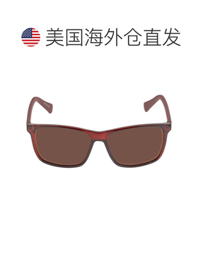 自营Calvin Klein Brown Rectangular Men's Sunglasses CK19568S