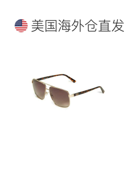 自营guess金属导航太阳镜 - 亮金色/绿色 美国奥莱直发