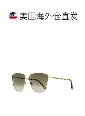 自营 Jimmy Choo 女士方形太阳镜 Lavi 06JHA 金色/哈瓦那色 60