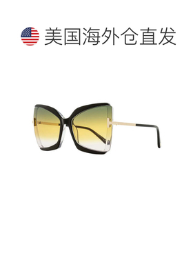 自营tom fordFT0766 57g玫瑰香槟，玫瑰金/渐变棕色银色闪光-黑色