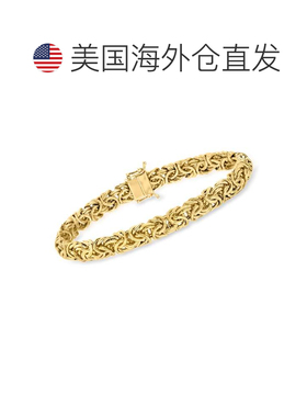 自营Ross-Simons 18kt 黄金镀纯银拜占庭手链，带磁扣 - 7 英寸