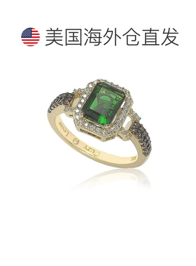 自营Suzy Levian Rose Sterling Silver Emerald-Cut Blue Tanzan