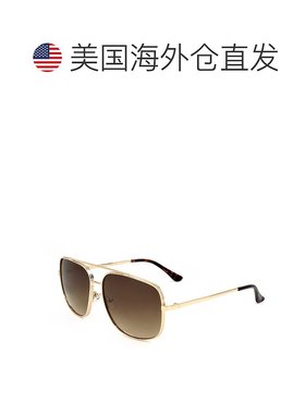 自营Guess Men's Factory 60mm Sunglasses - gold 美国奥莱直发