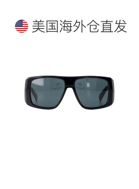 自营saint laurentOversized Rectangular Black Acetate Sunglas