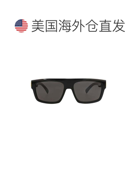 自营dunhill方形复古醋酸板材太阳镜-黑色黑色灰色 美国奥莱直发