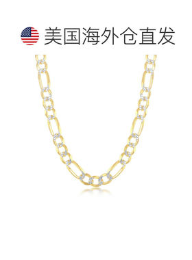 自营simona纯银铺路 7 毫米费加罗链（180 号） - 镀金 - 金色 -