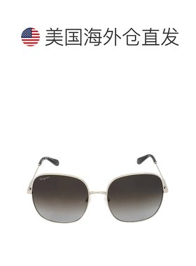自营Salvatore Ferragamo Grey Gradient Square Ladies Sunglass