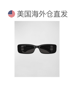 1h可退 【美国直邮】Balenciaga BB0096S 醋酸纤维矩形太阳镜 防