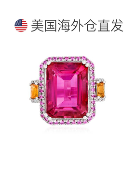 自营 925 纯银 Ross-Simons 多宝石戒指 - 粉红色 美国奥莱直发