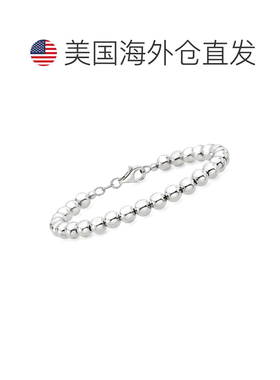 自营Ross-Simons Italian 6mm Sterling Silver Bead Bracelet -