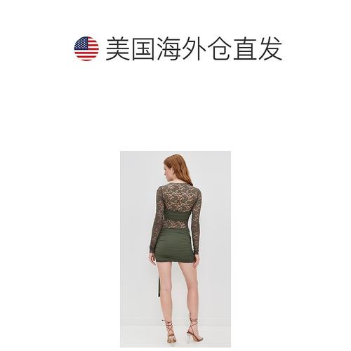 【美国直邮】lioness 女士 连衣裙针织长袖蕾丝包臀裙 - 图1