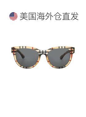 自营Burberry Dark Grey Square Ladies Sunglasses BE4432U 4122