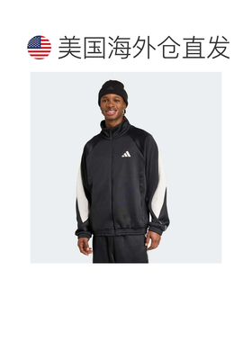 自营Men's adidas Stadium Tracktop - black / off white 美国奥
