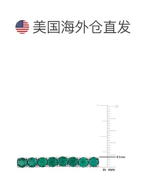 美国直邮Julianna B女士手链白色祖母绿925纯银精致单链可调节
