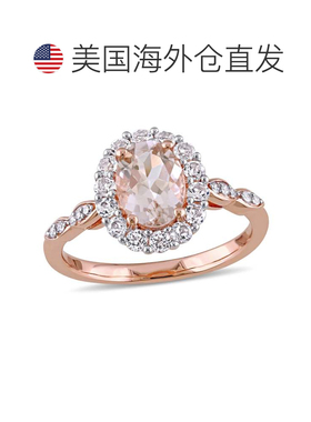 自营Mimi & Max Oval Shape Morganite, White Topaz and Diamond