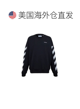 自营off-whiteOff- Cotton Men's Sweatshirt - black 美国奥莱直