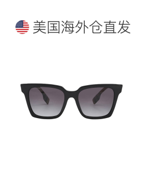 自营Burberry Maple Gray Gradient Square Ladies Sunglasses BE