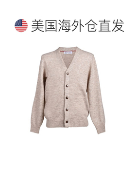 自营Brunello Cucinelli Leather Men's Cardigan - beige 美国奥