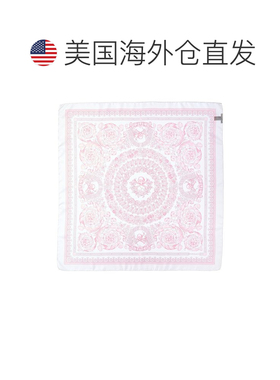 美国直邮自营Versace Barocco印花真丝围巾-粉红色 美国奥莱直发