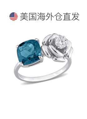 自营 925 纯银 Mimi & Max 女式 2 颗 7/8 克拉 TGW 垫形切割伦敦