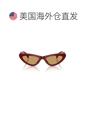 自营miu miu0mu B11su Bold Cat-Eye Sunglasses - red 美国奥莱
