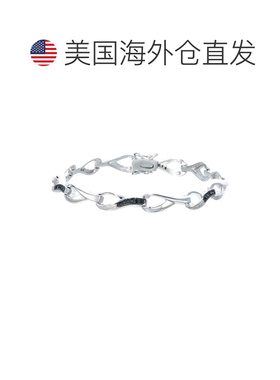自营vir jewels0.35 克拉黑色钻石手链 .925 纯银配铑无限 - 银